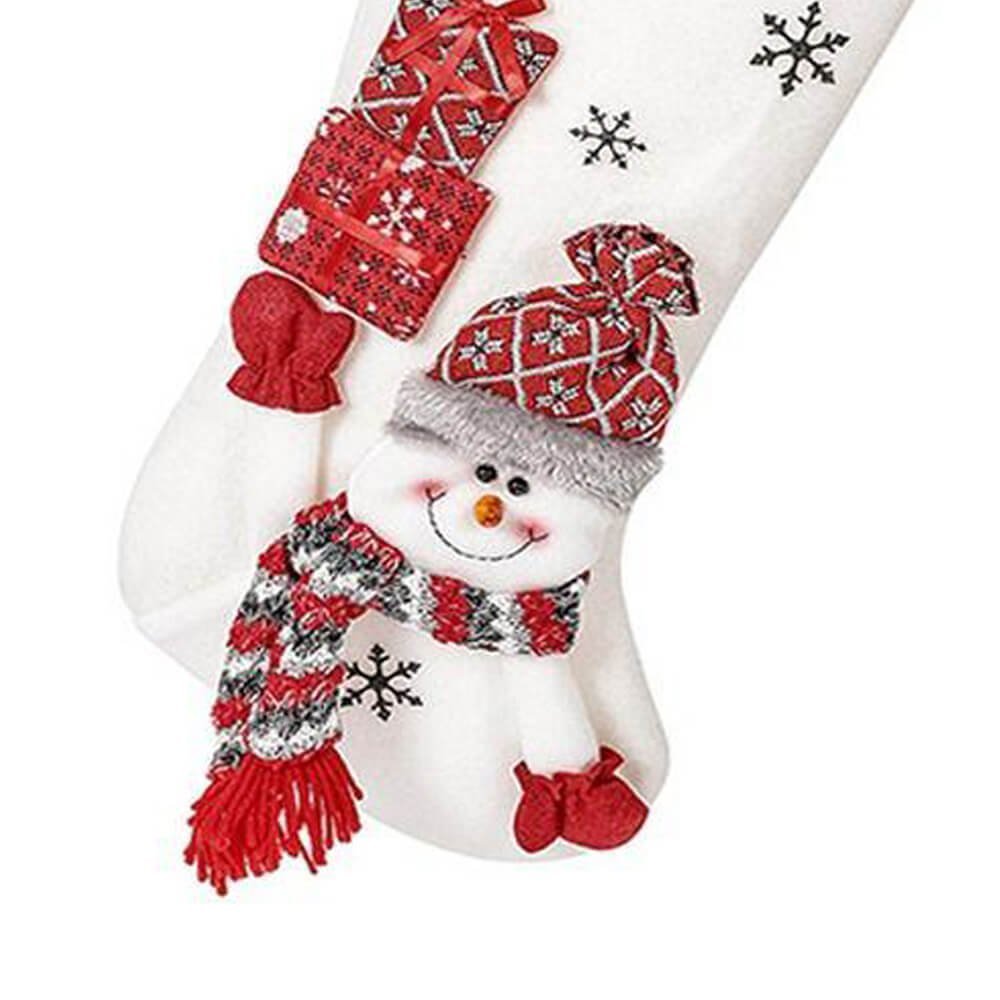 White Stocking Snowman - Little Surprise BoxWhite Stocking Snowman