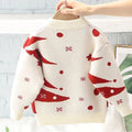 White with Red Xmas Tree Warmer Cardigan & Christmas Sweater for toddlers & Kids - Little Surprise BoxWhite with Red Xmas Tree Warmer Cardigan & Christmas Sweater for toddlers & Kids