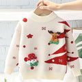 White with Red Xmas Tree Warmer Cardigan & Christmas Sweater for toddlers & Kids - Little Surprise BoxWhite with Red Xmas Tree Warmer Cardigan & Christmas Sweater for toddlers & Kids