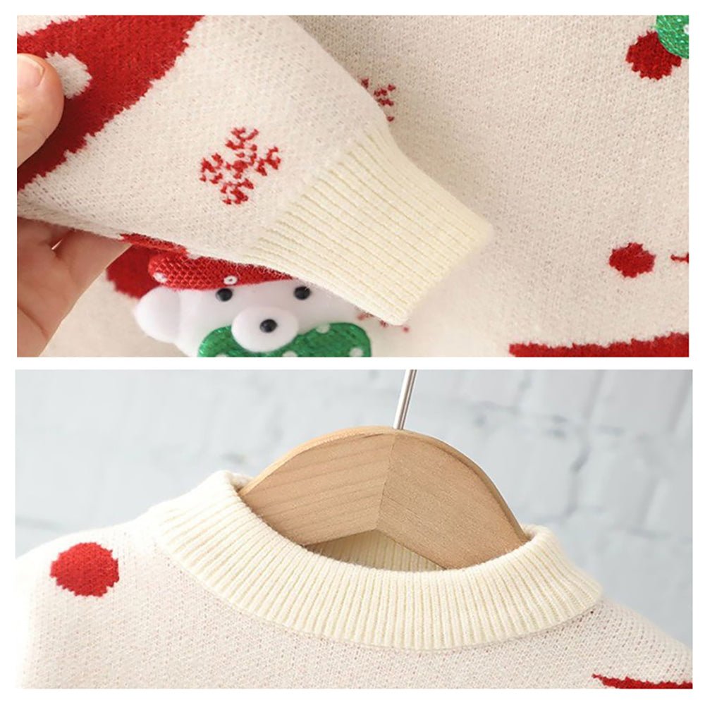 White with Red Xmas Tree Warmer Cardigan & Christmas Sweater for toddlers & Kids - Little Surprise BoxWhite with Red Xmas Tree Warmer Cardigan & Christmas Sweater for toddlers & Kids