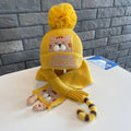 Yellow Bear woven Stretchable Woolen Winter Cap for Kids with Matching Neck Muffler Set (3-10yrs) - Little Surprise BoxYellow Bear woven Stretchable Woolen Winter Cap for Kids with Matching Neck Muffler Set (3-10yrs)