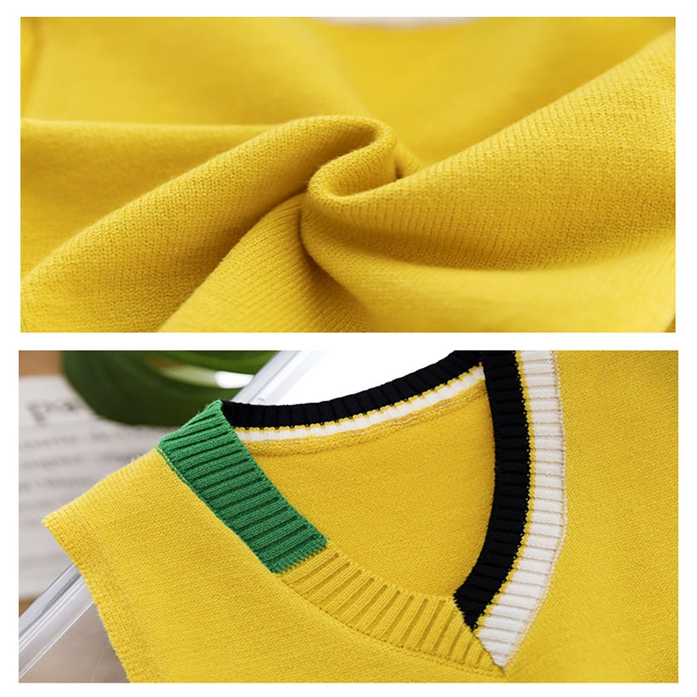 Yellow Donald V Neck Winter Warmer Cardigan & Sweater for toddlers & Kids - Little Surprise BoxYellow Donald V Neck Winter Warmer Cardigan & Sweater for toddlers & Kids