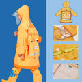 Yellow Robotic Kids Raincoat with Backpack Carrying Space - Little Surprise BoxYellow Robotic Kids Raincoat with Backpack Carrying Space