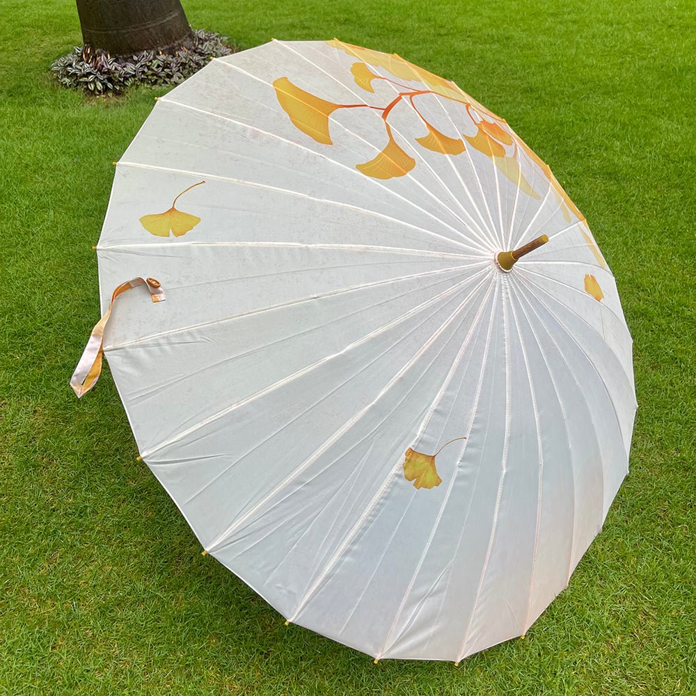 Yellow Stem, Chinese Canopy Style Rain and All season Umbrella - Little Surprise BoxYellow Stem, Chinese Canopy Style Rain and All season Umbrella